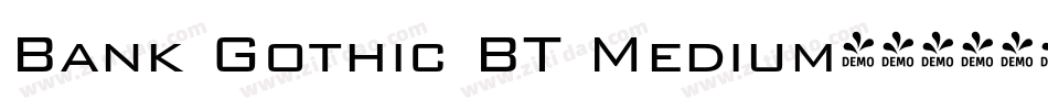 Bank Gothic BT Medium字体转换